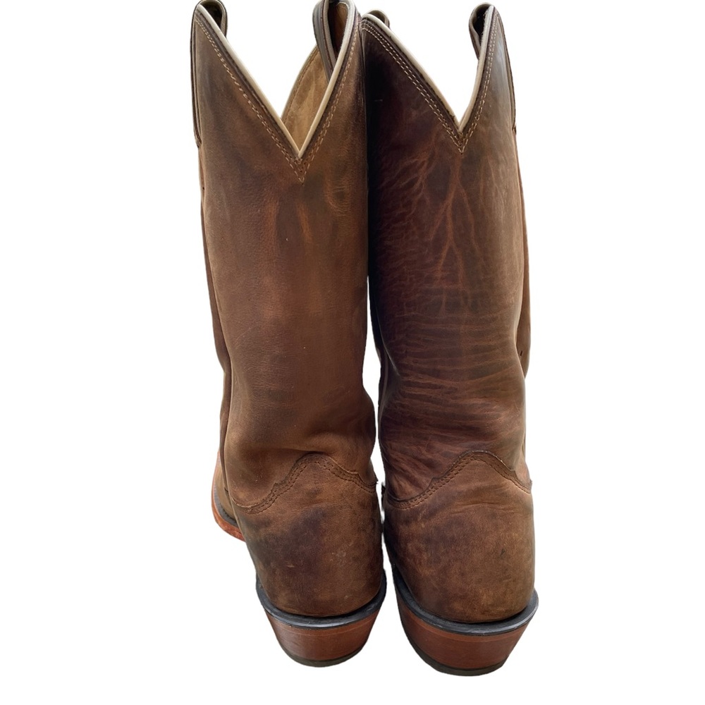 Nocona College Boots KU Jayhawk Leather Tan Western Cowgirl Boots Size 7 - Picture 10 of 11
